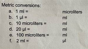 100 Ul to L (Convert 100 Microliters to Liters)