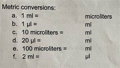 100 Ul to L (Convert 100 Microliters to Liters)