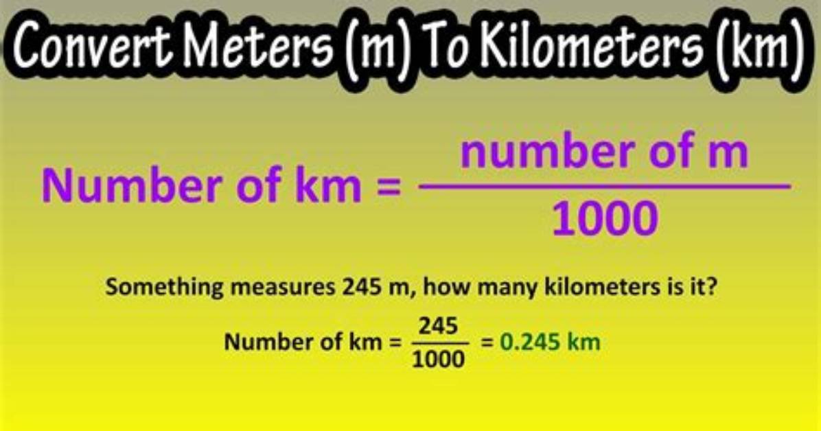 1000 M to Km (Convert 1000 Meters to Kilometers)