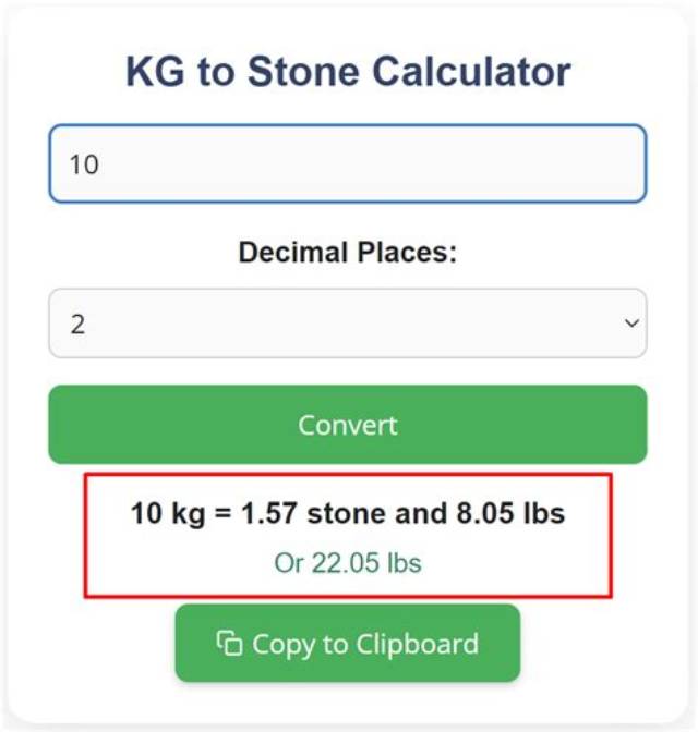 109.7 Kg in Stone (109.7 Kilograms in Stone)