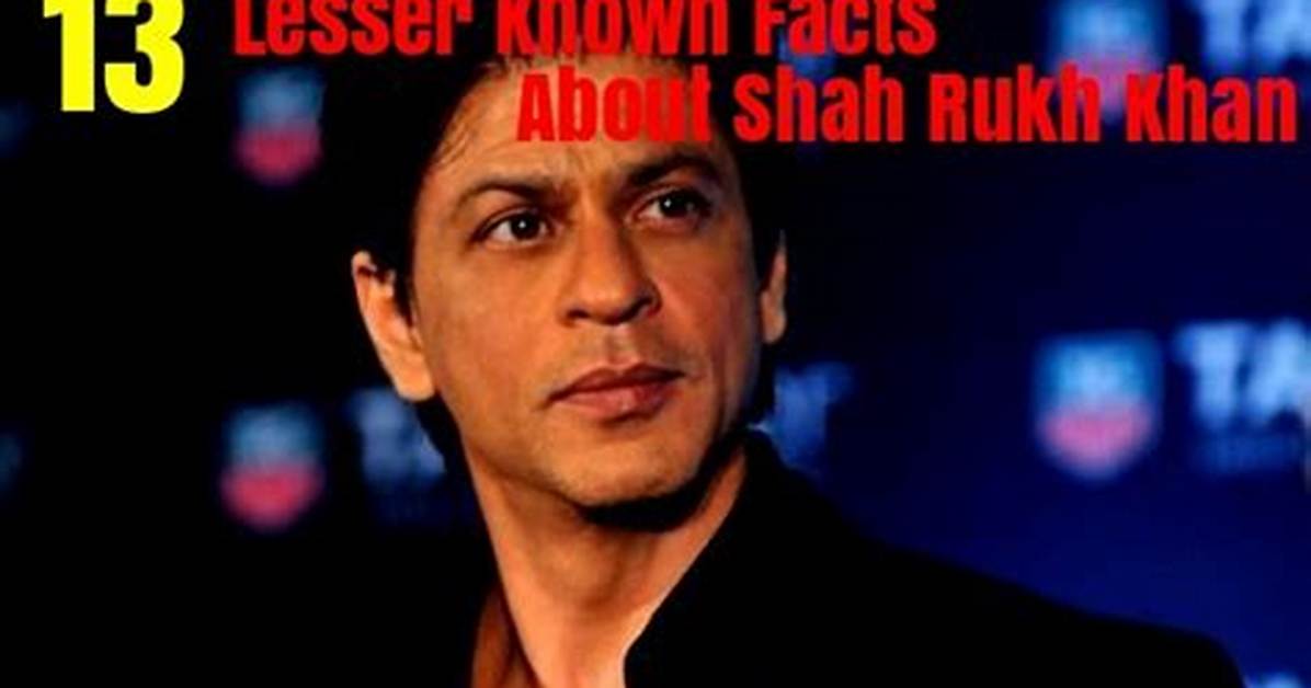 13 Lesser Known Facts About Shah Rukh Khan » Starsunfolded