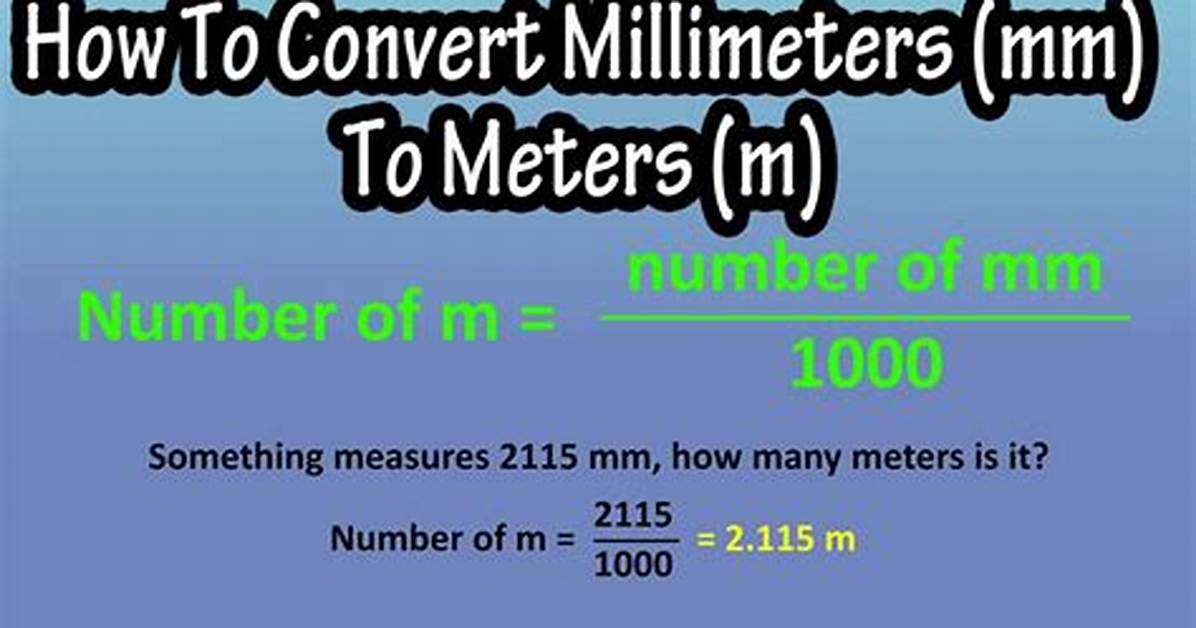 1492 M to Mm (Convert 1492 Meters to Millimeters)