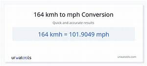 164 Kmh to Mph (164 Kilometers per Hour to Miles per Hour)