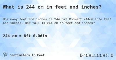 244 Cm in Feet (244 Centimeters in Feet)