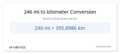 246 Km to Miles (246 Kilometers to Miles)