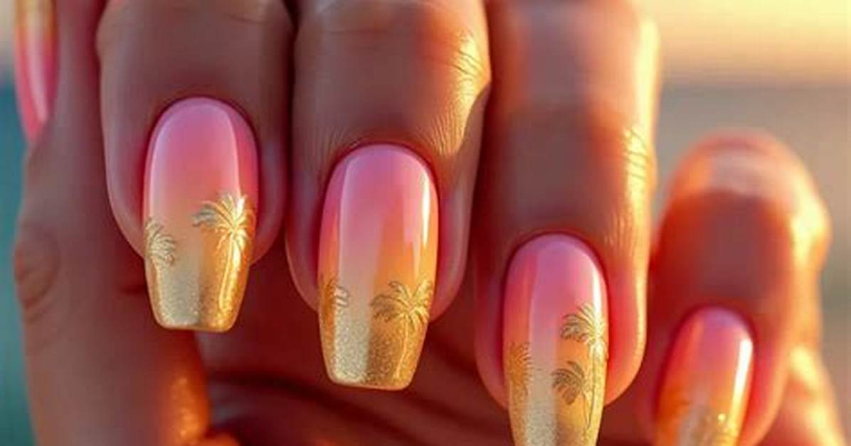 33 Summer Nail Art Ideas–From Sunset Ombré to Dreamy Clouds