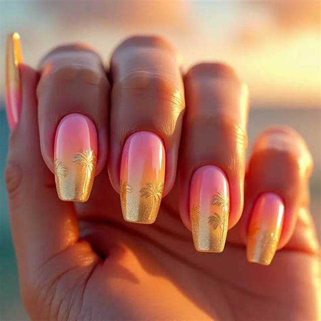 33 Summer Nail Art Ideas–From Sunset Ombré to Dreamy Clouds