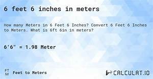6.3 Feet to Meters (6.3 Ft to M)