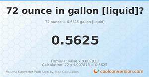 72 Oz to Gallons (72 Ounces to Gallons)