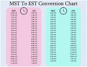 7Am Est to Mst (7Am Eastern Standard Time to Mountain Standard Time)