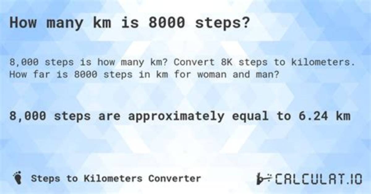 8000 Steps in Km (8000 Steps in Kilometers)