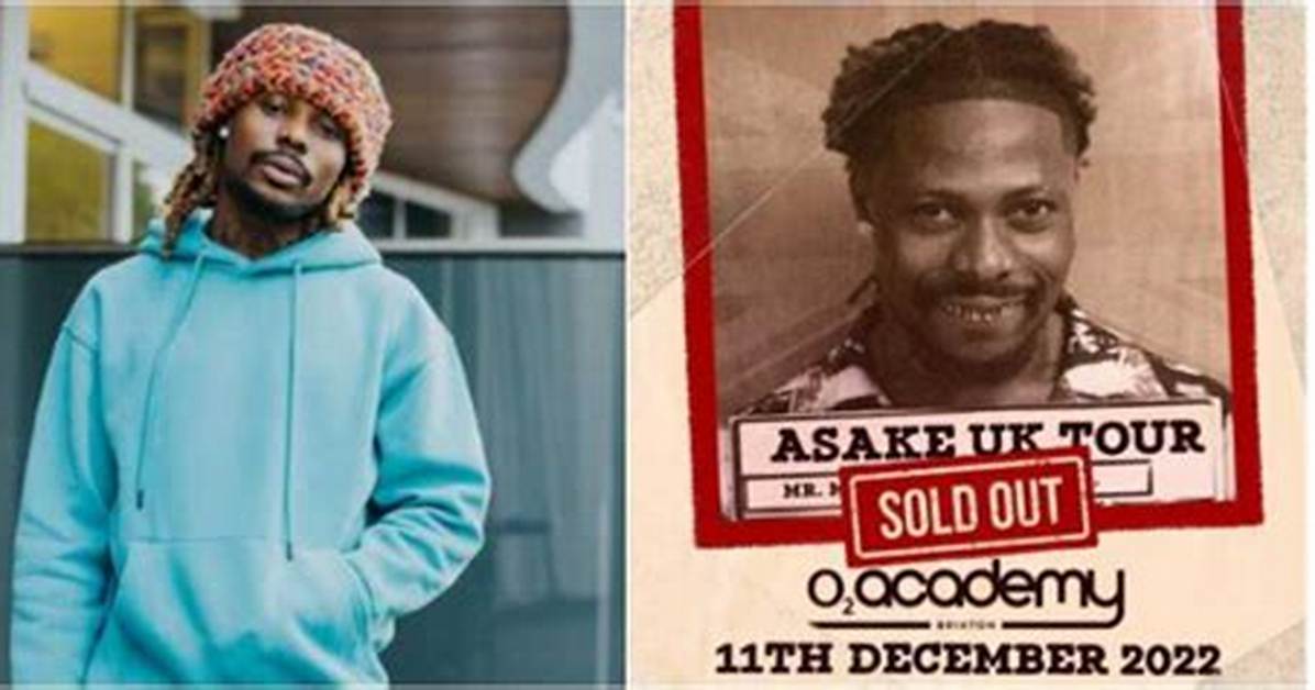 Asake Sells out O2 Academy Tickets in Two Minutes, Crashes Site to Set New Record