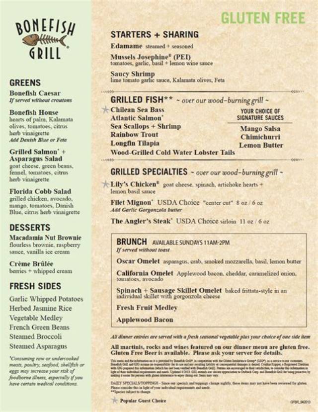 Bonefish Grill Menu and Prices - Sarkariresult