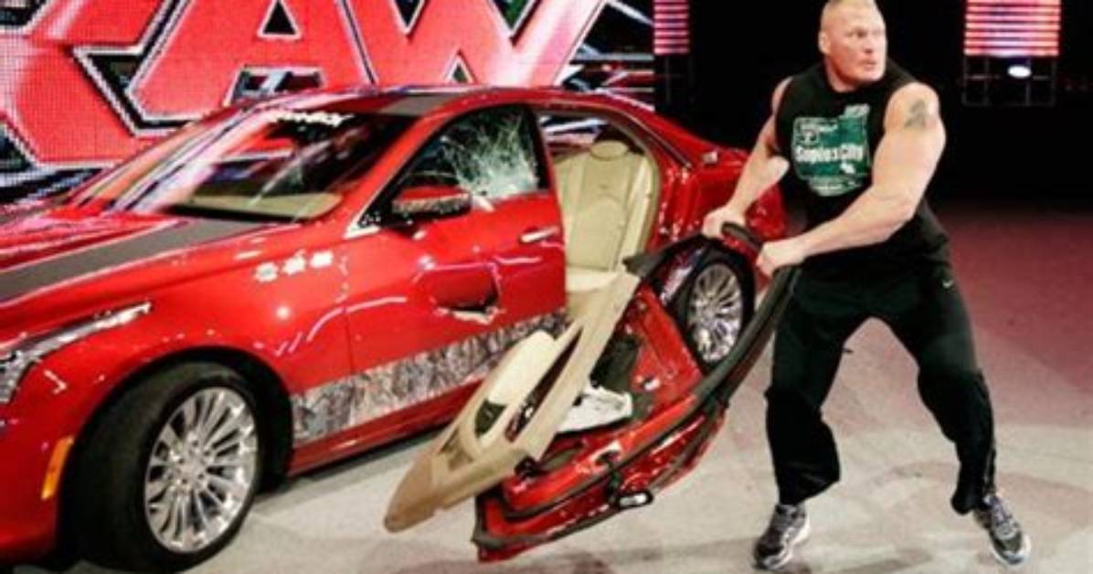 Brock Lesnar Rips a Door off a Truck, Says Roman Reigns Has Unleashed the ‘Bipolar Beast’