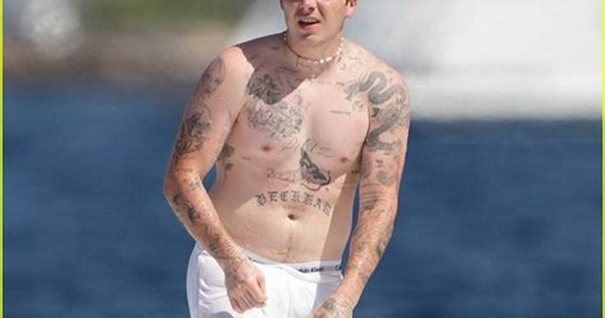 Brooklyn Beckham Plays in the Water During a Trip to Saint-Tropez with Nicola Peltz | Brooklyn Beckham, Nicola Peltz, Shirtless | Just Jared: Celebrity News and Gossip