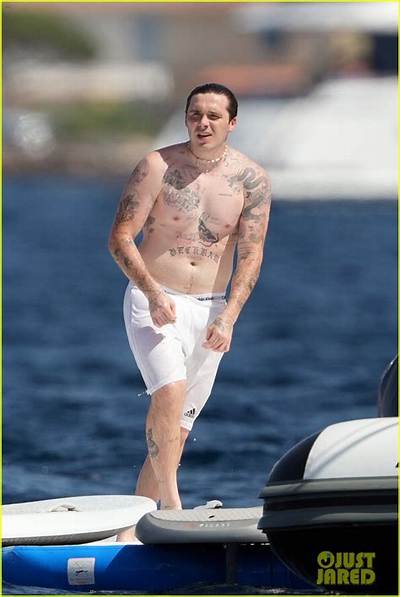 Brooklyn Beckham Plays in the Water During a Trip to Saint-Tropez with Nicola Peltz | Brooklyn Beckham, Nicola Peltz, Shirtless | Just Jared: Celebrity News and Gossip