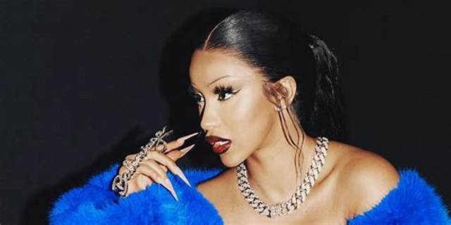 Cardi B Just Debuted Rhinestone Skinny Brows