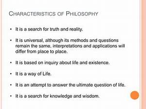 Characteristics of Philosophical Inquiry
