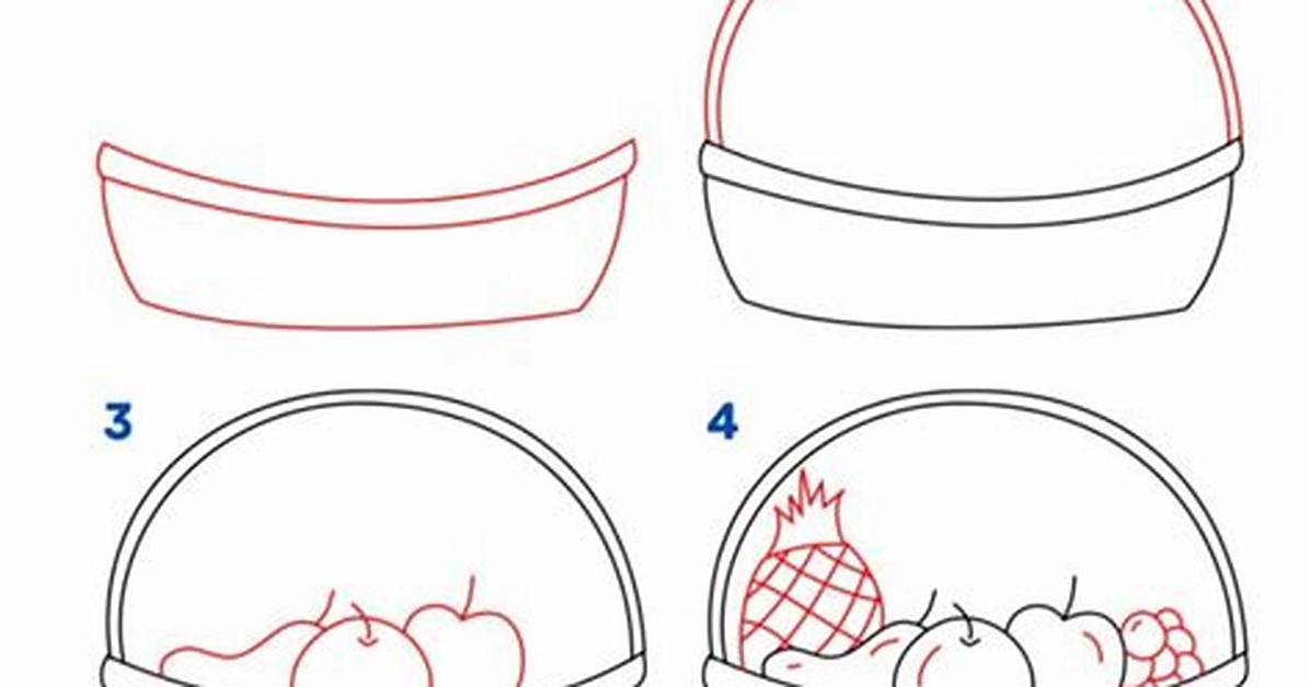 Comment Dessiner Une Corbeille De Fruits?