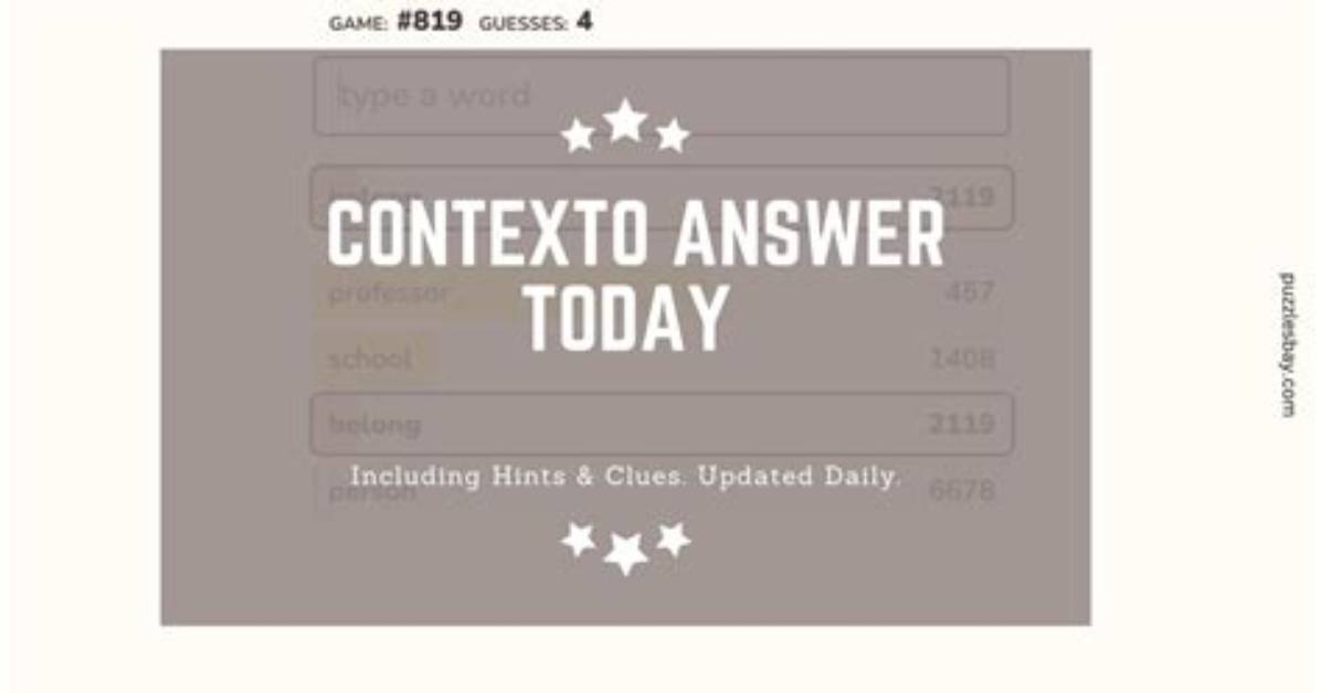 Contexto 535 Answer and Hints Today March 06 2024