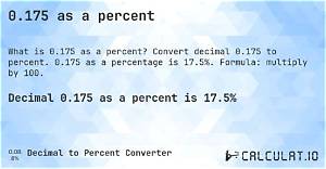 Convert 175 Degrees to Percent (175° to %)