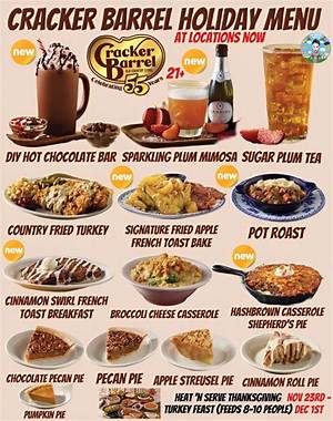 Cracker Barrel Holiday Menu and Prices - Sarkariresult