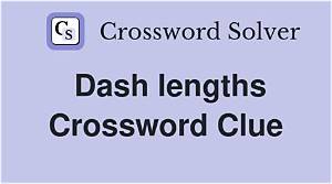 Dash Lengths Crossword Clue Puzzle Answer with 3 Letters