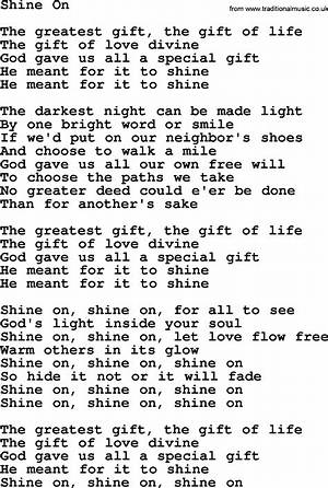 Dolly Parton’s Shine Lyrics