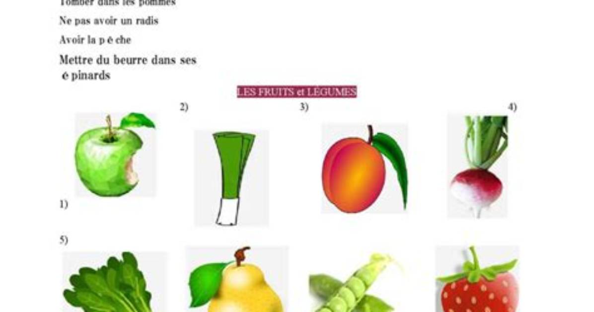 Expressions Avec Des Noms De Fruits Ou De Légumes?