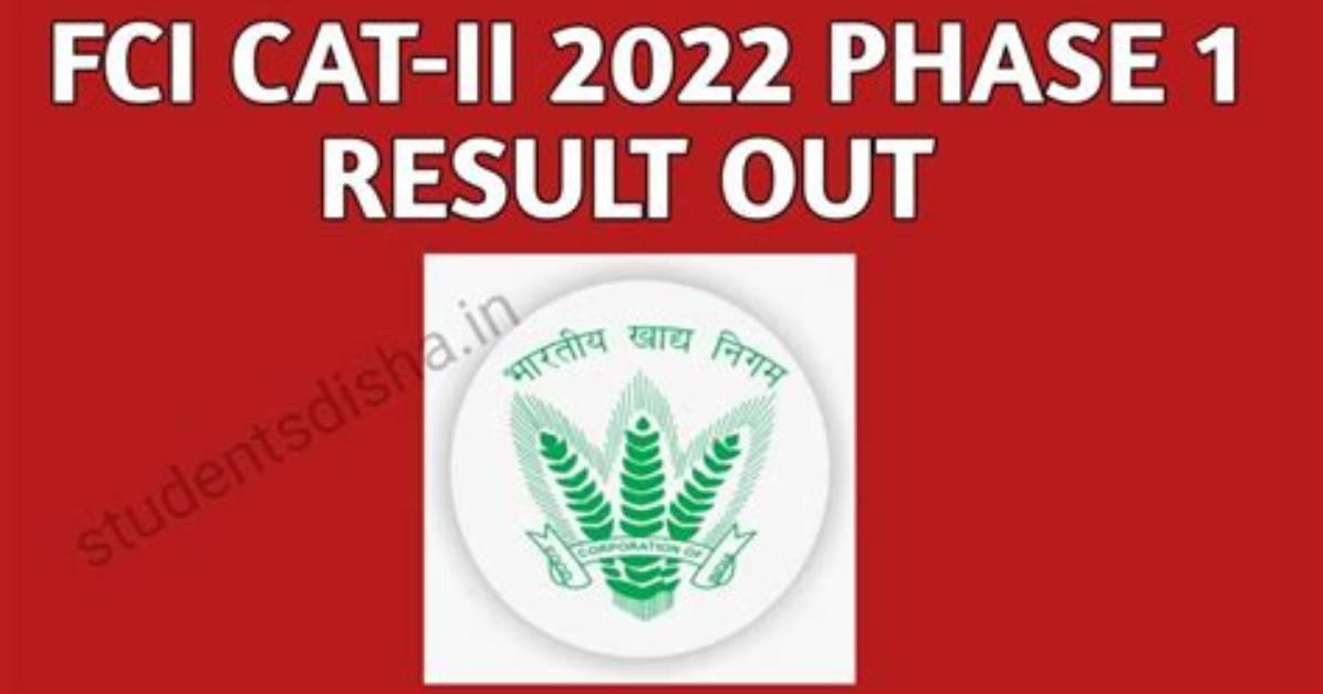 Fci Result 2022 - 2023 out - Check Fci Result for All Zones @Http: //Fci. Gov. In