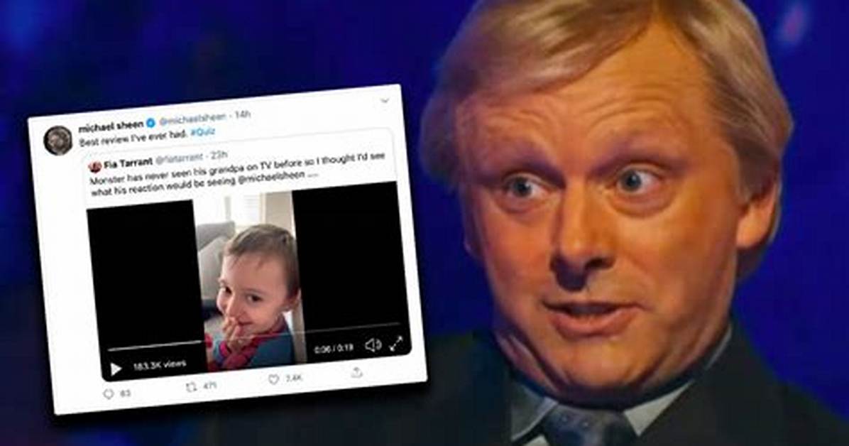 Fia Tarrant's Son Mistakes Quiz Star Michael Sheen for Grandad Chris. .. and Actor Is Thrilled