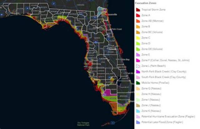 Florida Evacuation Map Shows Who Will Have to Leave Before Hurricane Ian Strikes