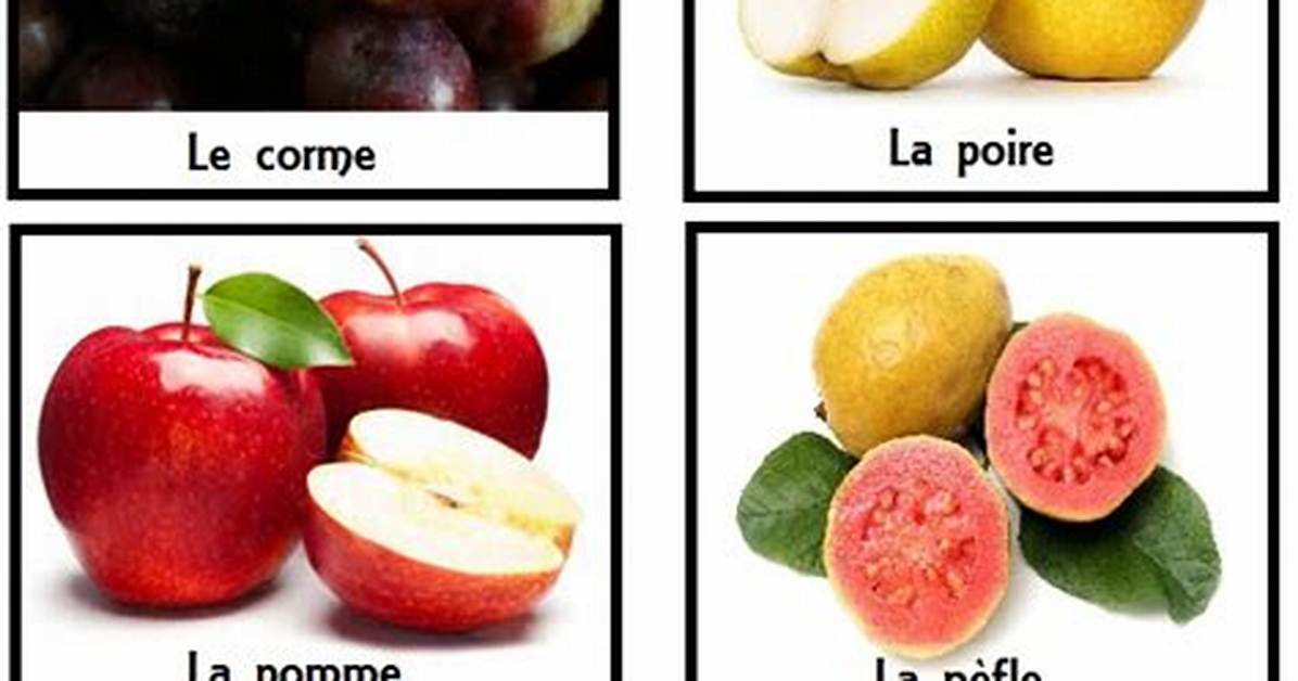 Fruits Avec Pepin Ou Noyaux?
