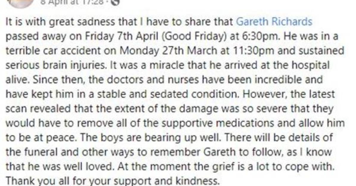 Gareth Richards’s Cause of Death, Obituary, Funeral