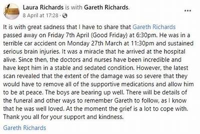 Gareth Richards’s Cause of Death, Obituary, Funeral