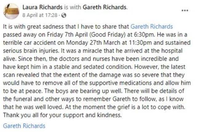 Gareth Richards’s Cause of Death, Obituary, Funeral