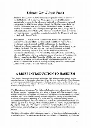 Hasidism in America -- a Brief Introduction to Hasidism