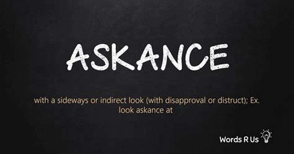 How to Pronounce Askance