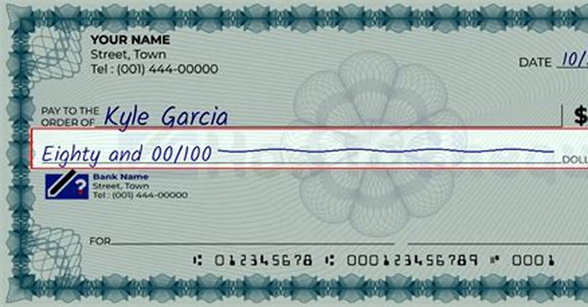 How to Write 80 on a Check