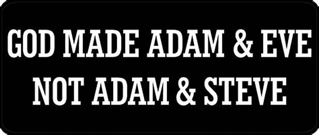 Is “God Made Adam and Eve, Not Adam and Steve” a Good Argument Against Homosexuality?