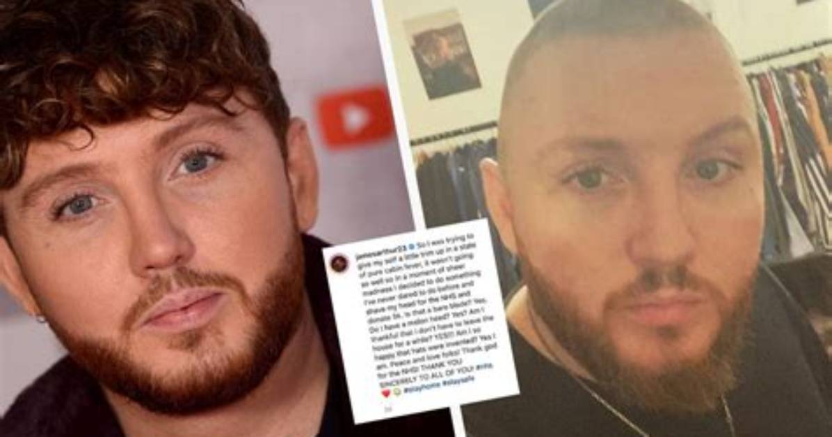 James Arthur Debuts Shock New Look After Shaving off His Hair to Raise Funds for the Nhs