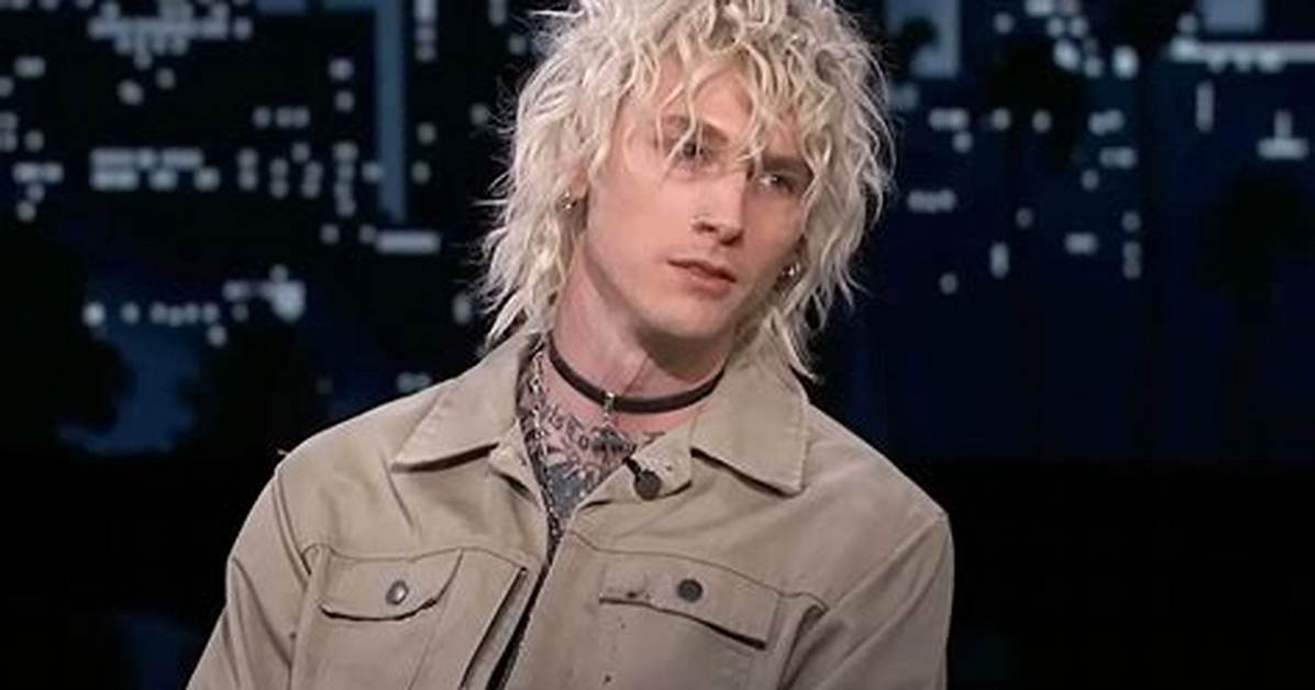 Machine Gun Kelly Wears Head-to-Toe Leopard Outfit at the Kardashian Christmas Eve Party