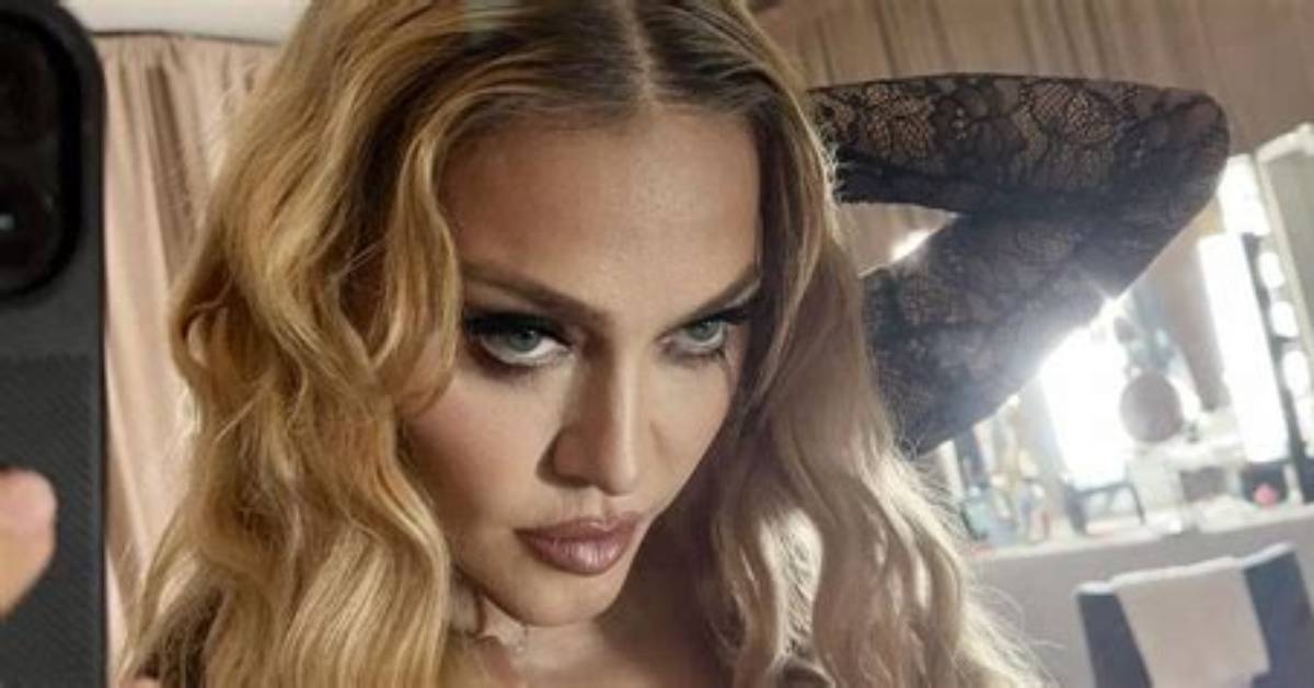 Madonna Shares Sexy Selfies While Posing in Black Lace Lingerie! | Madonna | Just Jared: Celebrity News and Gossip