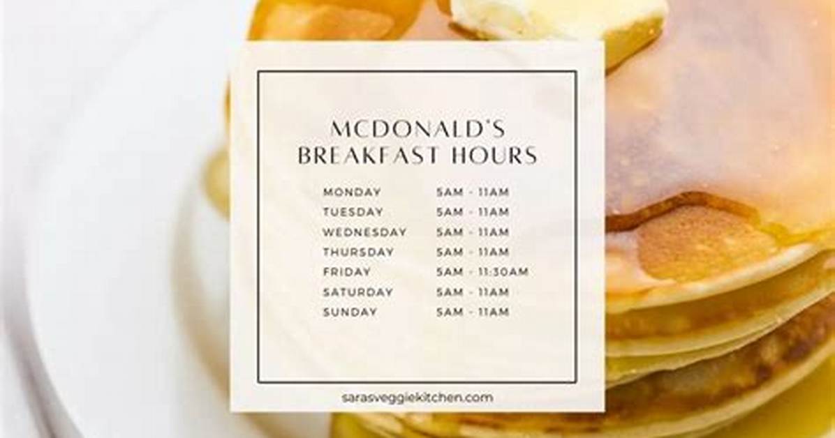 Mcdonald’s Breakfast Hours 2022 – When Does Mcdonalds Stop Serving Breakfast?