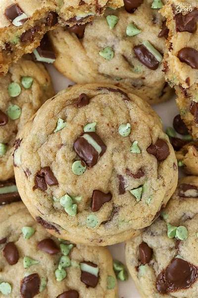 Mint Chocolate Chip Cookies - Celebrating Sweets