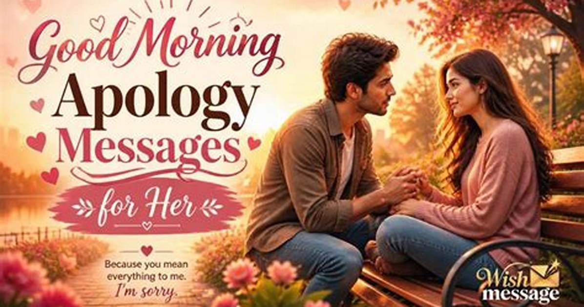 Morning Apology Message for Her: the Perfect Way to Start Anew