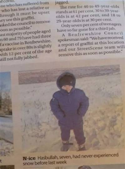 Newspaper Tricked into Using Photo of Hasbulla in Snow Photo Section