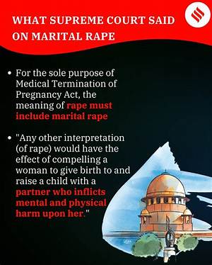 Rape to Include Marital Rape for Purpose of Medical Termination of Pregnancy Act: Sc (Lead)