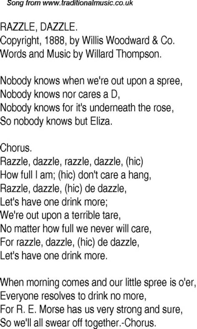 Richard Gere’s Razzle Dazzle Lyrics