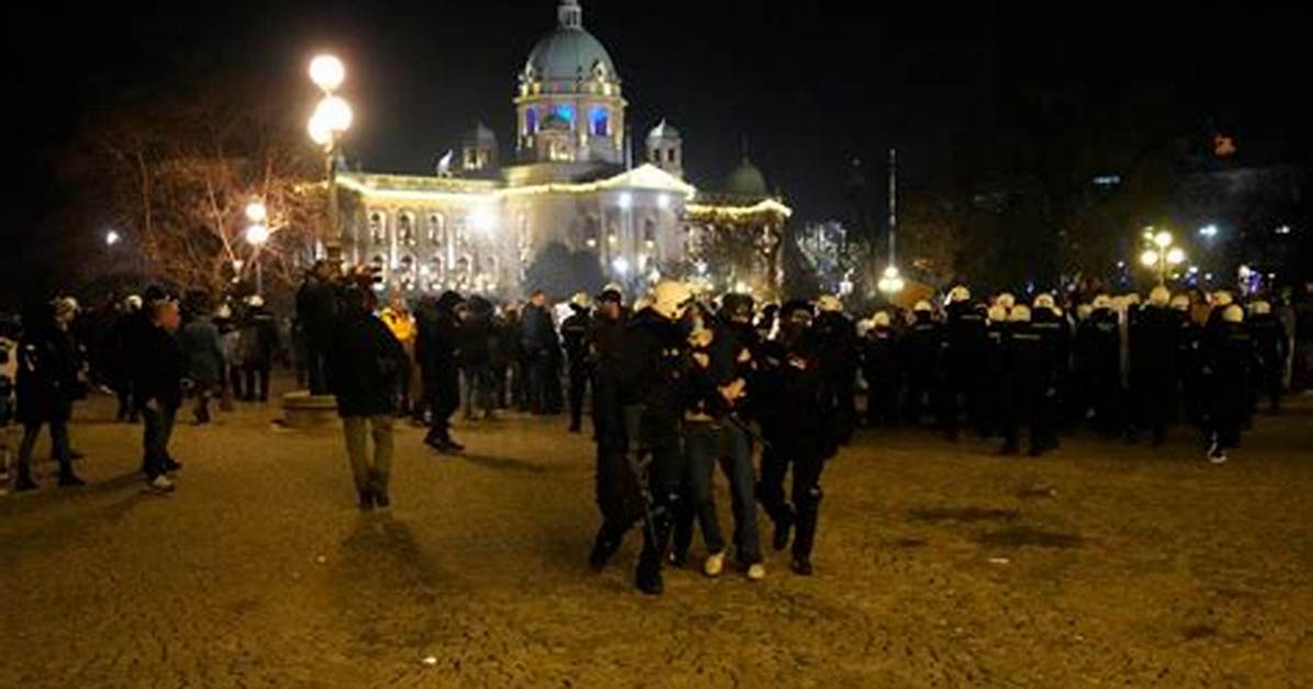 Serbian Police Detain 38 People Protesting over ‘Unfair’ Election | Europe